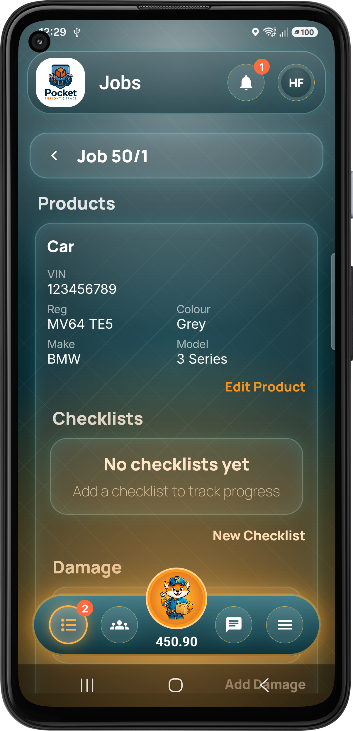 Pocket Freight & Trade job stage screen four