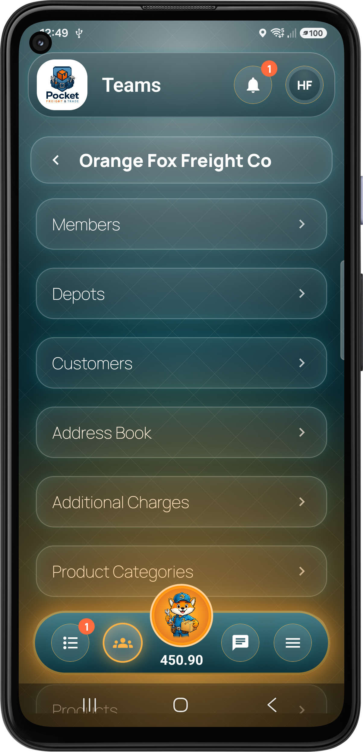 Pocket Freight & Trade configurable team options